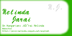 melinda jarai business card